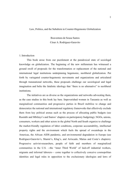 Law, Politics, and the Subaltern in Counter-Hegemonic Globalization