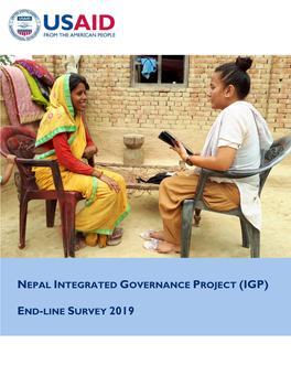 Nepal Integrated Governance Project (Igp) End-Line Survey 2019