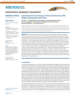 Geochemistry, Geophysics, Geosystems