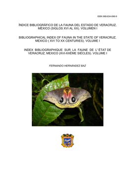 Índice Bibliográfico De La Fauna Del Estado De Veracruz, México (Siglos Xvi Al Xx)