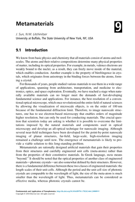 Metamaterials 9 J