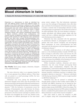 Blood Chimerism in Twins