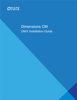 Dimensions CM Installation Guide for UNIX