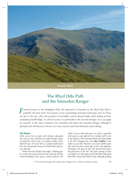 The Rhyd Ddu Path and the Snowdon Ranger