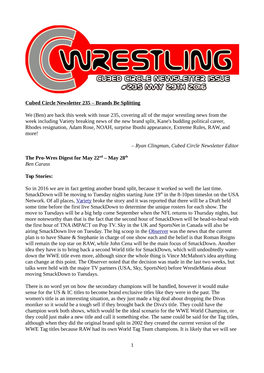 Cubed Circle Newsletter 235 – Brands Be Splitting