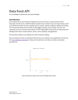 Data Feed API V1.0 ©2008 Iobridge Corporation P a G E | 2