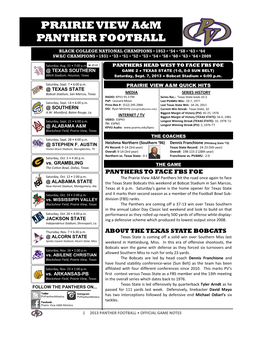 Prairie View A&M Panther Football