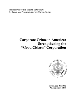 Symposium on Corporate Crime in America