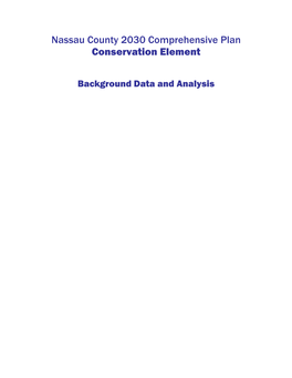 Nassau County 2030 Comprehensive Plan Conservation Element