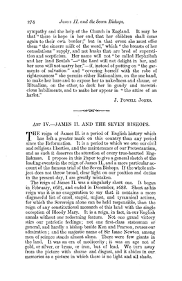 James II, and the Seven Bishops