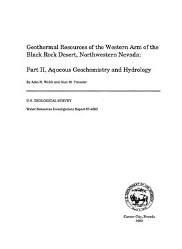Geothermal Resources of the Western Arm of the Black Rock Desert, Northwestern Nevada