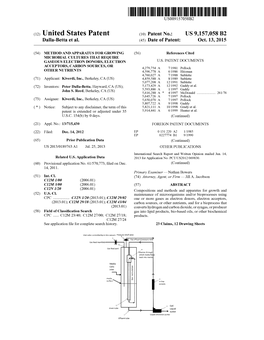 (12) United States Patent (10) Patent No.: US 9,157,058 B2 Dalla-Betta Et Al