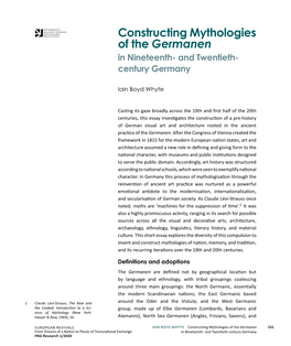 Constructing Mythologies of the Germanen