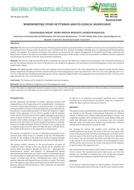 Morphometric Study of Pterion and Its Clinical Significance