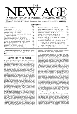 New Age, Vol. 14, No. 16, Feb. 19, 1914