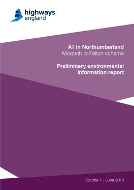 A1 in Northumberland Morpeth to Felton Scheme Preliminary