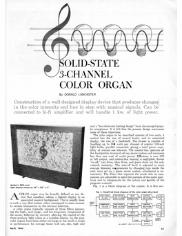 Solid State 3 Channel Color Organ