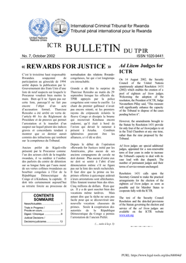 ICTR BULLETIN DU TPIR No