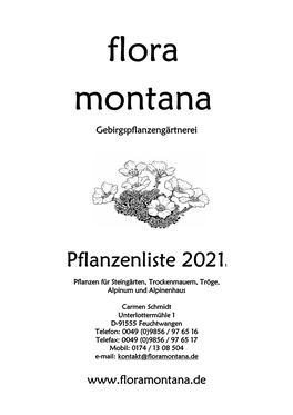 Pflanzenliste 20211