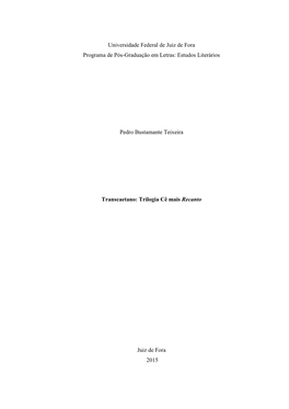 Estudos Literários Pedro Bustamante Teixeira Trans
