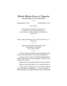 United States Court of Appeals for the DISTRICT of COLUMBIA CIRCUIT