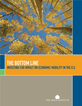 The Bottom Line Investing for Impact on Economic Mobility in the U.S