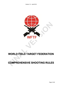 World Field Target Federation Comprehensive