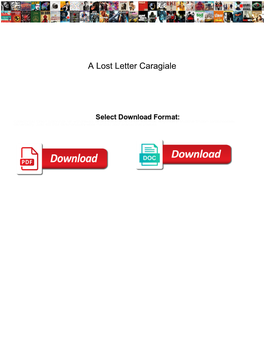 A Lost Letter Caragiale