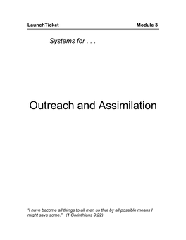 Outreach and Assimilation