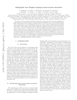 Holographic Laser Doppler Imaging of Microvascular Blood Flow