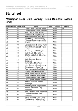 Download Startsheet