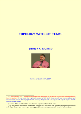 Topology Without Tears1