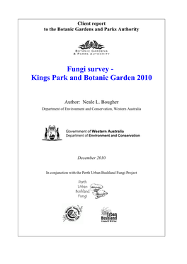 Kings Park Fungi Report