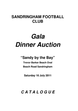 Gala Dinner Auction