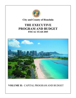 The Executive Program and Budget Fiscal Year 2005