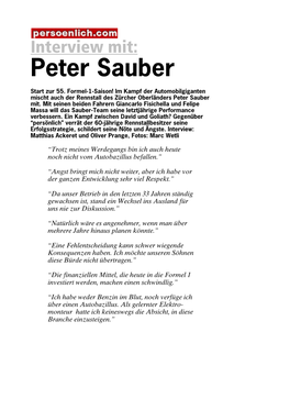 Peter Sauber