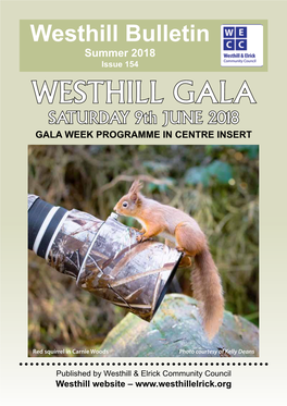 WESTHILL GALA SATURDAY 9Th JUNE 2018 GALA WEEK PROGRAMME in CENTRE INSERT