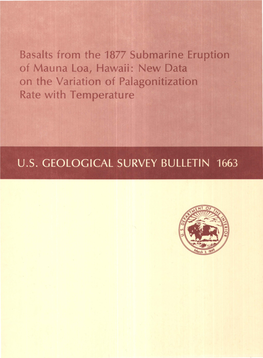 Of Mauna Loa, Hawaii: New Data on the Variation of Palagonitization Rate with Temperature