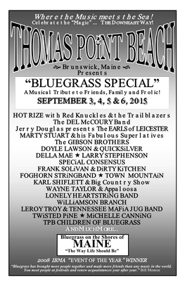 15 Bluegrass Program
