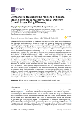 Comparative Transcriptome Profiling of Skeletal Muscle from Black