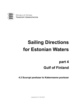 Sailing Directions for Estonian Waters