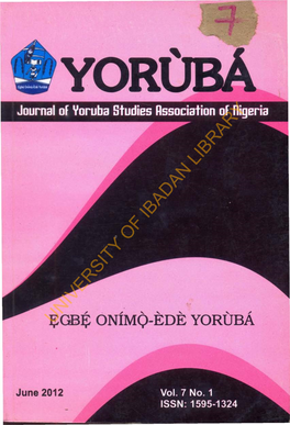 ~Gb¢ Onimq-Ede Yoruba