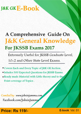 JKSSB Exams 2017 : J&K GK Capsule