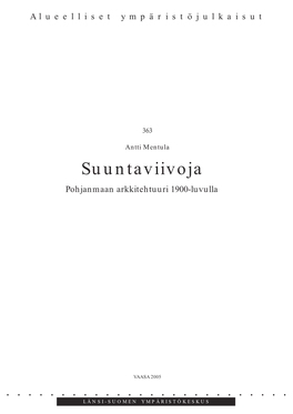 Pohjanmaan Arkkitehtuuri 1900-Luvulla.Pdf