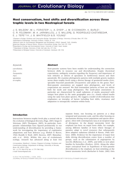 Host Conservatism, Host Shifts and Diversification Across Three Trophic