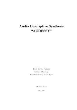 Audio Descriptive Synthesis “AUDESSY”