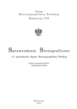 Sprawozdanie Stenograficzne Z 5