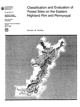 Classification and Evaluation of Forest Sites on the Eastern Highland Rim and Pennyroya