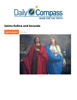 Saints Rufina and Secunda