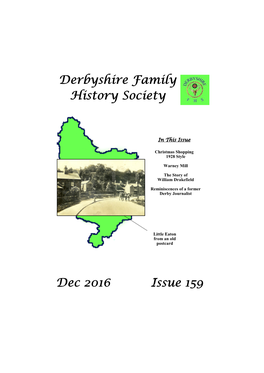 Derbyshire Family History Society Dec 2016 Issue